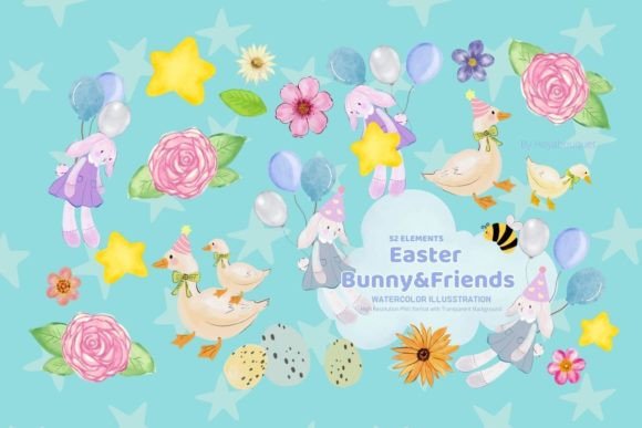 Download Easter Bunny and Friends Elements - Premium Resources