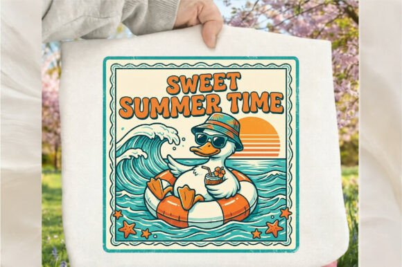 Download Sweet Summer Time Duck Pool PNG - Premium Bundle