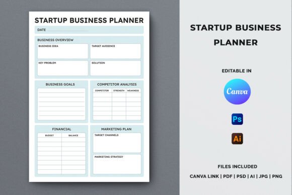 Download Startup Business Planner Template - Startup business Collection